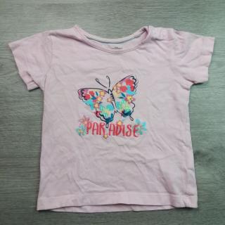 tričko kr.rukáv růžové s motýlem a nápisem LUPILU vel 86/92 (tričko LUPILU)
