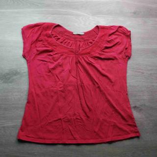 tričko kr.rukáv růžové s žabičkováním MARKSSPENCER vel L (tričko MARKSSPENCER)