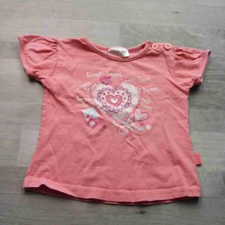 tričko kr.rukáv růžové se srdcem OKAY vel 74 (tričko OKAY)