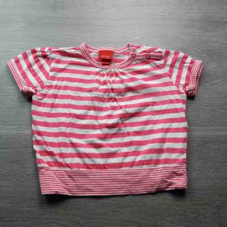 tričko kr.rukáv růžovobílé pruhované ESPRIT vel 80 (tričko ESPRIT)