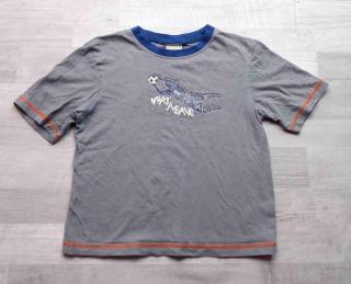 tričko kr.rukáv šedomodré s fotbalistou CHEROKEE vel 128 (tričko CHEROKEE)