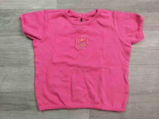 tričko kr.rukáv tmavě růžové s kytkou MOTHERCARE vel 80 (tričko MOTHERCARE)
