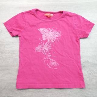 tričko kr.rukáv tmavě růžové s motýly vel 116
