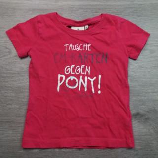 tričko kr.rukáv tmavě růžové s nápisem TOM TAILOR vel 92/98 (tričko TOM TAILOR)