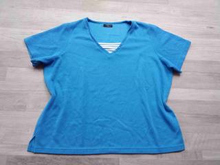 tričko kr.rukáv žebrované modré vel L