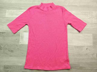 tričko kr.rukáv žebrované tmavě růžové FF vel 146 (tričko FF)