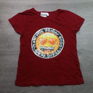 tričko kr.rukáv žíhané červené s měnícím obrázkem vel 134/140