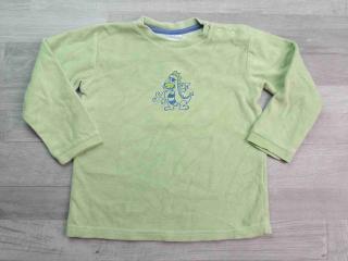 tričko od pyžama semišové zelené s dráčkem vel 98/104
