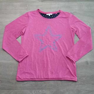 tričko od pyžama žíhané tmavě růžové s hvězdou NEXT vel M