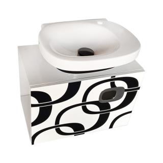 Koupelnová skříňka s keramickým deskovým umyvadlem Mimo 4325530555-8105560171 | Laufen (Mimo)
