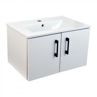 Koupelnová skříňka s keramickým umyvadlem Junami II W 60 - bílá (Junami II W 60)
