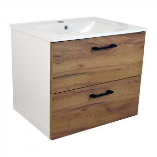 Koupelnová skříňka s keramickým umyvadlem Junami NEW 60 White (Junami NEW 60 W UM)