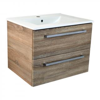 Koupelnová skříňka s keramickým umyvadlem Mantet 60 Sonoma (Mantet 60)