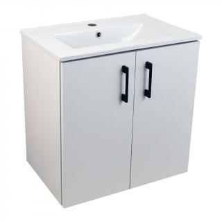 Koupelnová skříňka s keramickým umyvadlem Melba W 60 - bílá (Melba-60W)