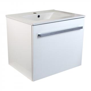 Koupelnová skříňka s keramickým umyvadlem V11 White 60 (V11 60)