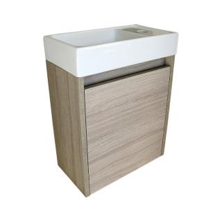 Koupelnová skříňka závěsná s keramickým umyvadlem Faro 40 Oak P/L (FARO 40OAKPL)