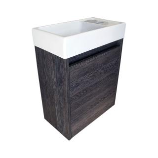 Koupelnová skříňka závěsná s keramickým umyvadlem Faro 40 Wenge P/L (FARO 40WENGEPL)