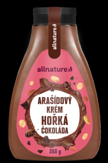 Allnature Arašídový krém s hořkou čokoládou 260 g