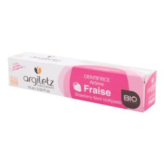 Argiletz Zubní pasta pro děti s bílým a růžovým jílem jahoda BIO 75 ml
