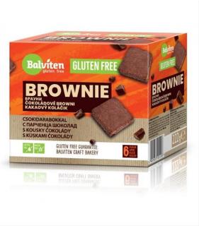 Balviten Brownie kakaové s kousky čokolády bez lepku 6x37g krabička 222 g EXP. 28.2.2024