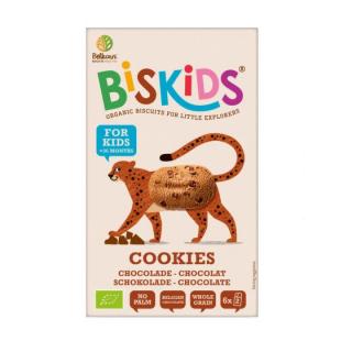 Biskids Sušenky celozrnné dětské s belgickou čokoládou BIO 36M+ 120 g