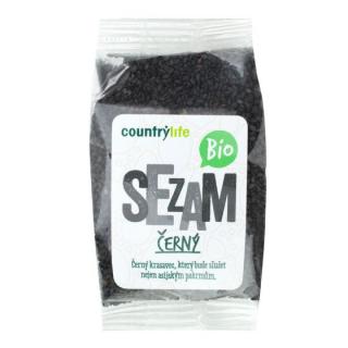 Country Life Sezam černý neloupaný BIO 100 g EXP. 1.4.2024