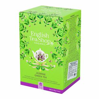 English Tea Shop Čaj Zelený s jasmínem a květem bezu BIO sáčky 20 Ks