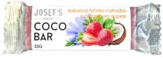 Josef's snacks Kokosová tyčinka s jahodou a čekankovým sirupem 33 g