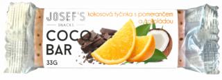 Josef's snacks Kokosová tyčinka s pomerančem a čokoládou 33 g