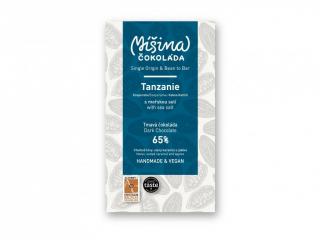 Míšina Čokoláda Tmavá čokoláda 65% Tanzanie s mořskou solí 50 g