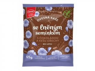 Semix Ovesná kaše s čokoládou, kešu ořechy a lněným semínkem bez lepku 65g