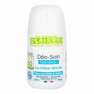 SO’BiO étic Deodorant přírodní 24h Tolerance+ s aloe vera BIO 50 ml