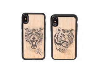 Měnící kryt na iPhone X - Tygr a vlk