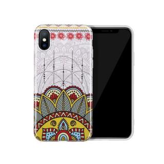 Pouzdro na iPhone X s mandalou - Žluté