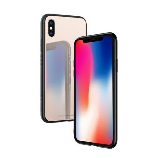 Zrcadlový zadní kryt pro iPhone X -  Růžovo-Zlatý