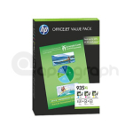 HP 935XL CMY Value pack + 75 listů papíru A4