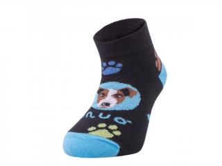 UNUO bambusové kotníkové ponožky tyrkysové, pes Velikosti ponožek, rukavic: 24-27