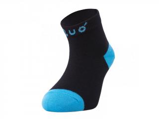 UNUO - bambusové ponožky černá/tyrkysová Velikosti ponožek, rukavic: 29-32