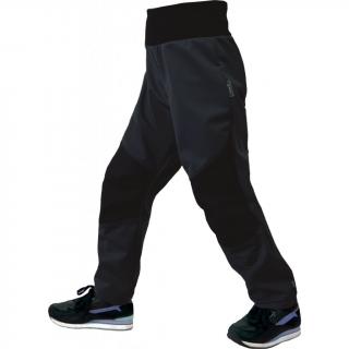 UNUO dětské softshellové kalhoty s fleecem FLEXI černá Velikost oblečení: 128-134