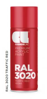 Akrylátová barva RAL Akrylátová barva červená dopravní RAL 3020 400 ml
