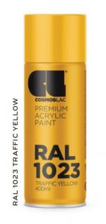 Akrylátová barva RAL Akrylátová barva (RAL1023) žlutá dopravní 400ml