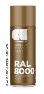Akrylátová barva RAL Akrylátová barva (RAL8000) zelenohnědá 400ml