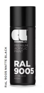 Akrylátová barva RAL Akrylátová barva (RAL9005) černá matná RAL 9005 400 ml