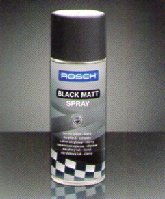 BARVA BLACK MAT SPRAY/ROSCH WHEEL SILVER SPRAY - 400ml Objem: BLACK MAT 400ml