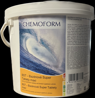 BST 3kg - multifunkční tablety 5v1 do bazénu, CHEMOFORM