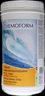 Chlorové tablety Maxi do bazénu - pomalurozpustné 1kg, 200g tablety CHEMOFORM