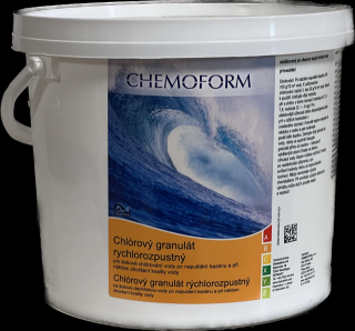 Chlorový granulát rychlorozpustný 5kg - chloršok, CHEMOFORM