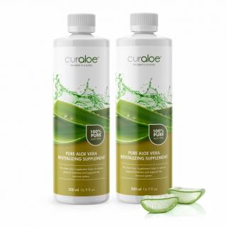 100% Aloe Vera revitalizační šťáva Curaloe 2 x 0,5l