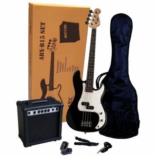 ABX B15 SET basová kytara, kombo,obal,ladička,kabel