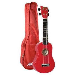 Ashton UKE 110 RD červené sopránové ukulele + obal zdarma
